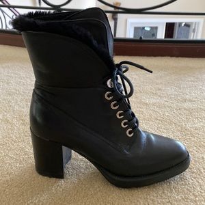 Aquatalia combat boot with 2.5 inch heel